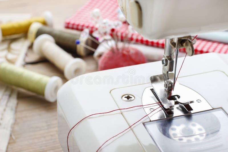 Sewing Machine and Dressmakers Accessories Stock Image Image of hand, accessories 43244739