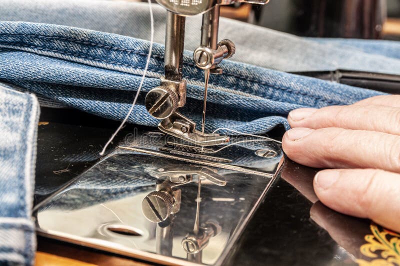Sewing Machine and Item of Clothing Stock Image Image of clothing