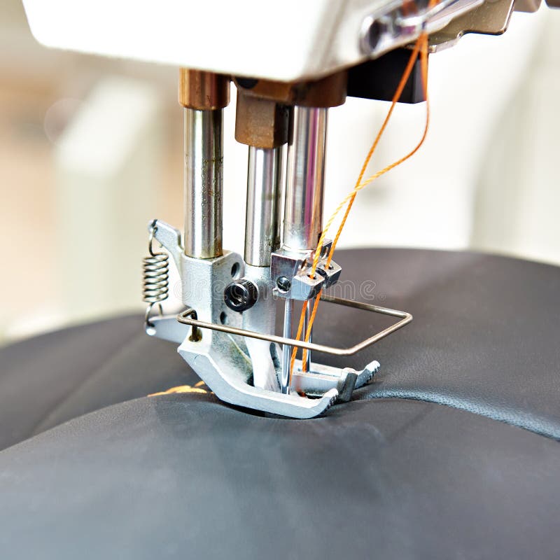 Sewing machine for leather stock image. Image of industrial 142682587