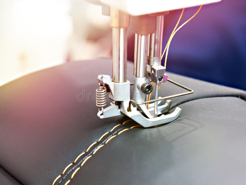 Professional Sewing Machine for Leather Work Stock Photo Image of