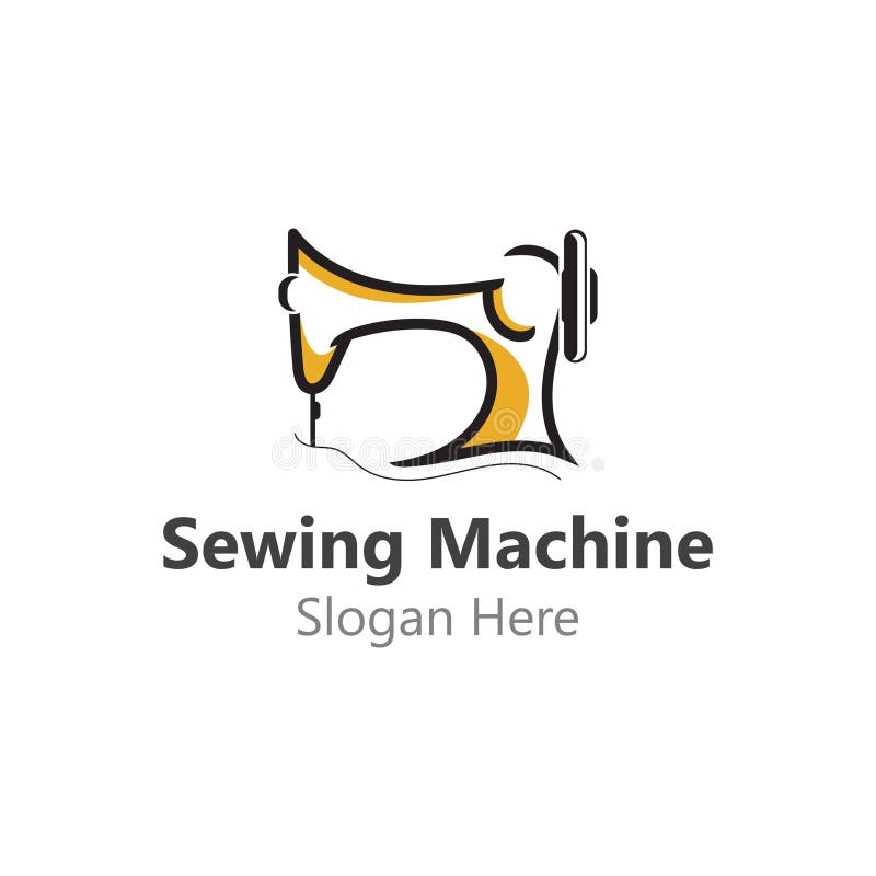 Sewing Machine Logo Design Concept, Tailor Sewing Vector, Fashion