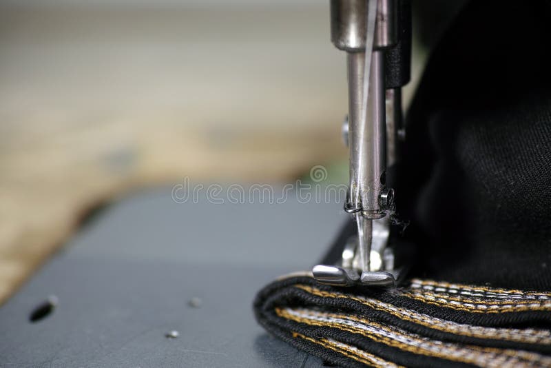 Sewing Machine with Material Stock Photo Image of sewing, needle