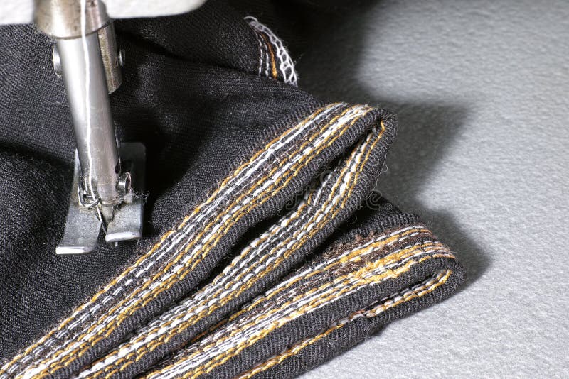 Sewing Machine with Material Stock Image Image of fabric, operation