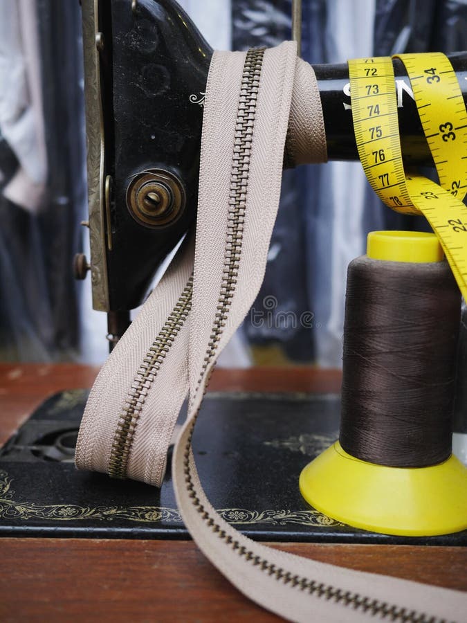 Sewing Machine Measuring Tape Stock Image Image of stretch, fabric