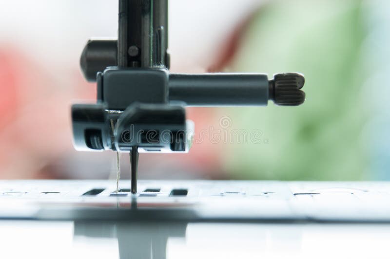 The Needle Mechanism of the Sewing Machine Stock Image Image of steel