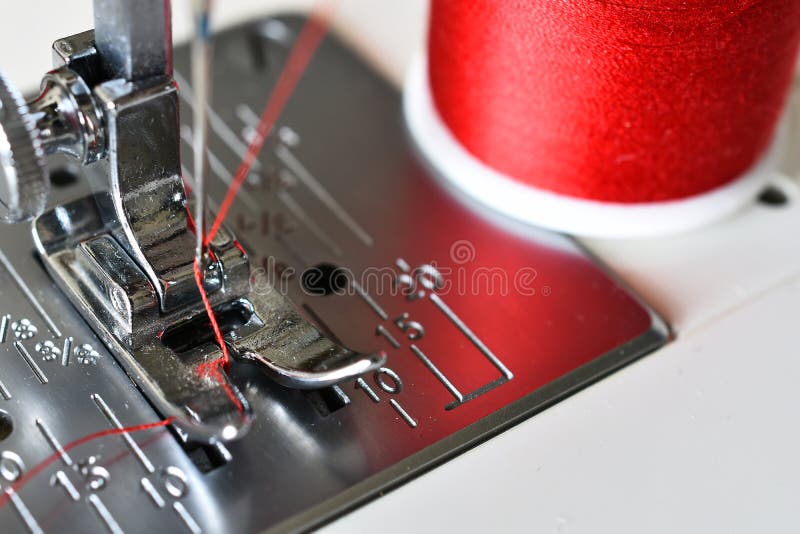 Sewing Machine Needle and Thread Stock Image Image of close, focus