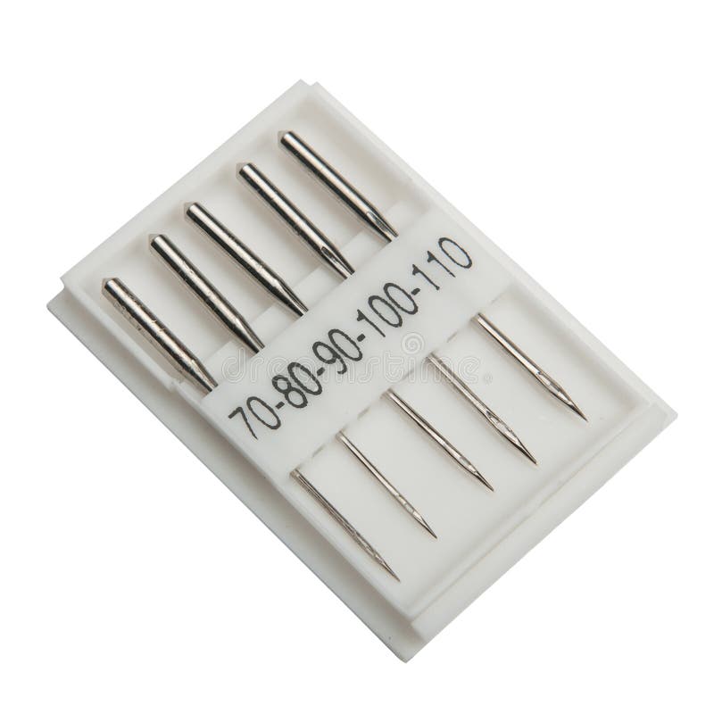 Sewing Machine Needles Isolated on White Stock Photo Image of close