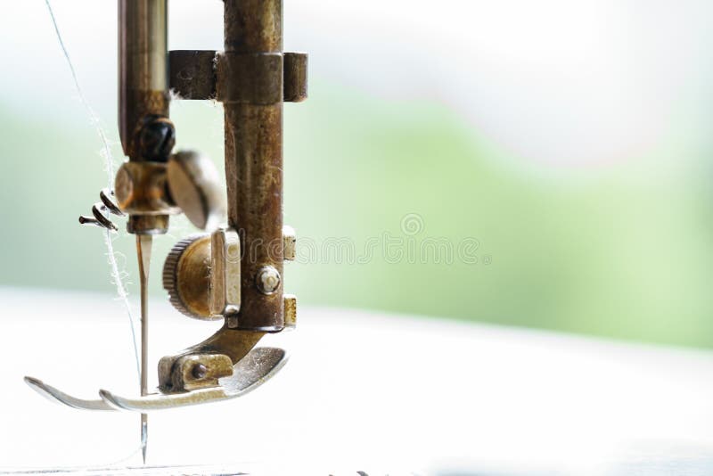 Sewing machine with tread royalty free stock image