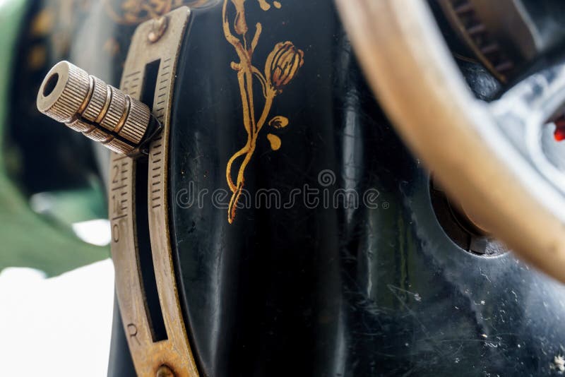 Sewing machine with tread royalty free stock photo