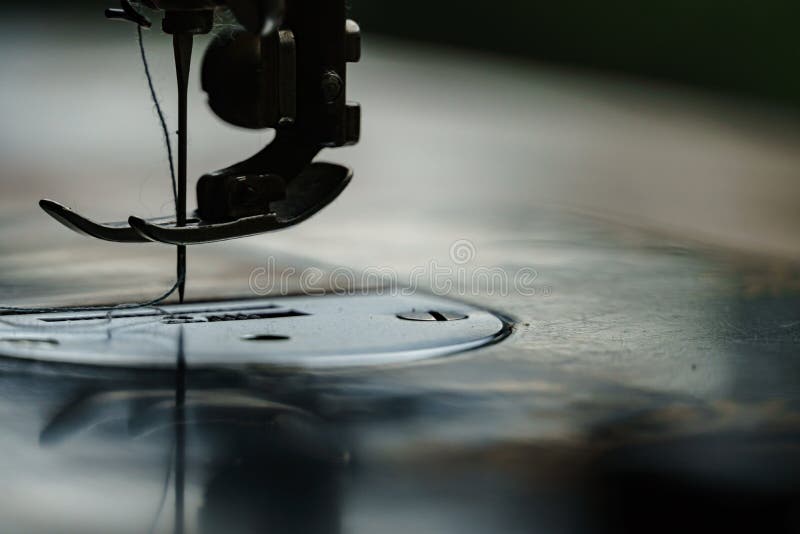 Sewing machine with tread royalty free stock photos