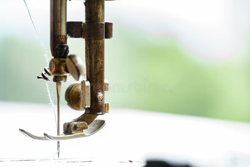 Sewing machine with tread stock photo