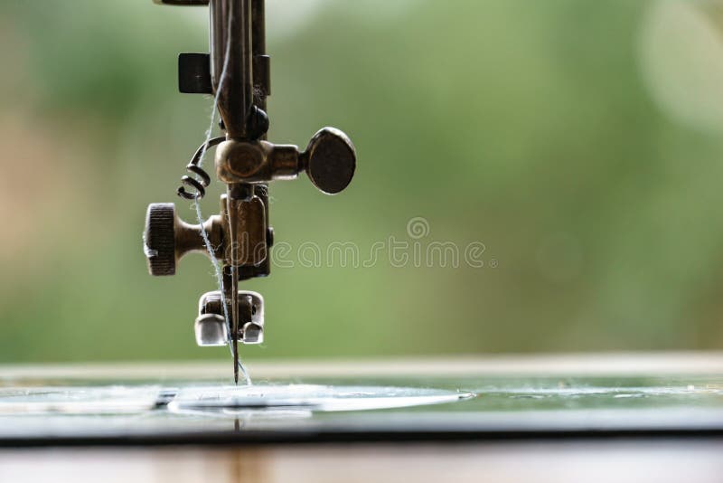 Sewing machine with tread royalty free stock photography