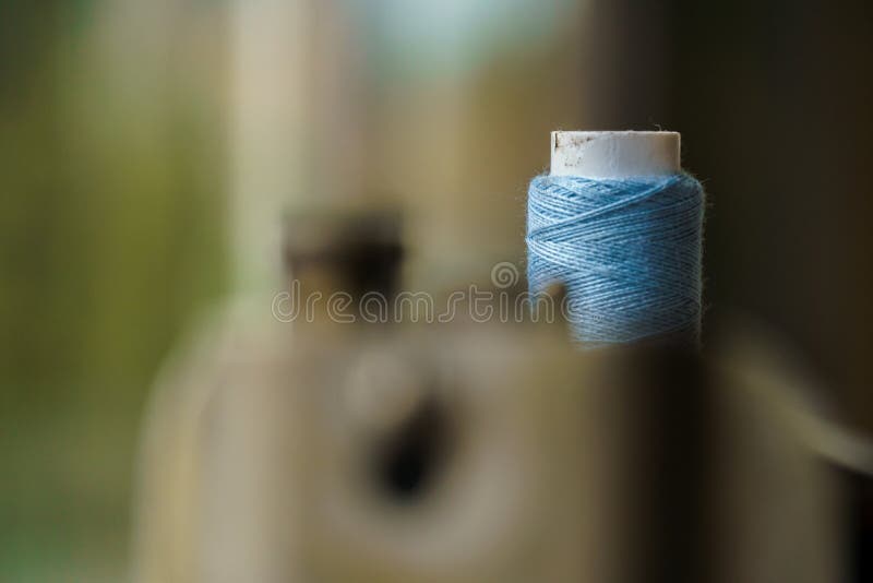 Sewing machine with tread royalty free stock photo