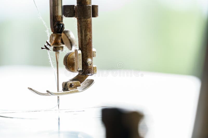 Sewing machine with tread royalty free stock photography