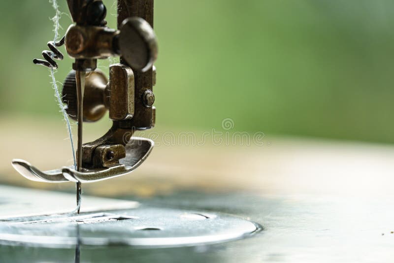 Sewing machine with tread stock photo