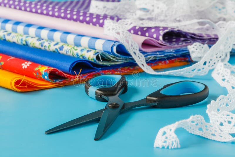 Sewing and Needlework Thread, Needles, Lace, Ribbon, Scissors, Stock