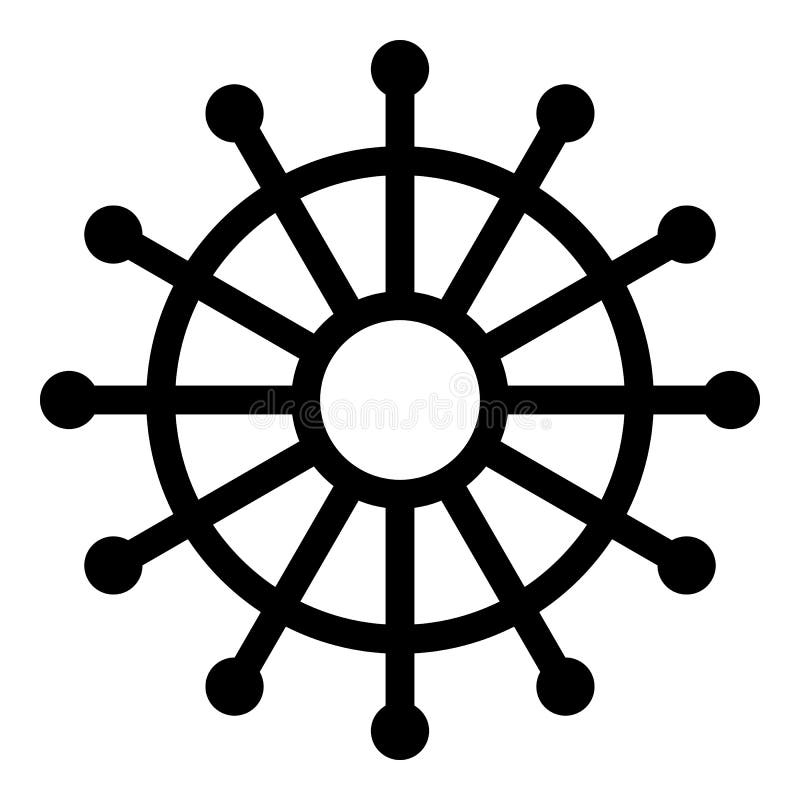 Sewing pinwheel icon, outline style vector illustration