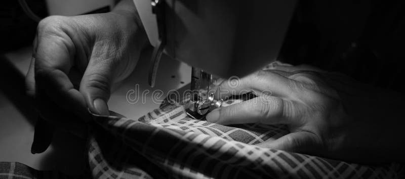Sewing process stock images Sewing process stock images