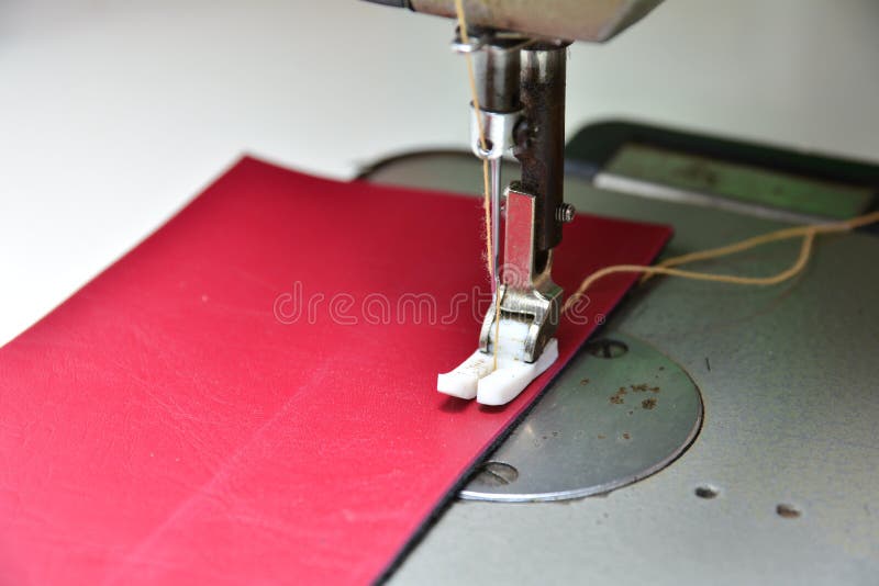 Sewing Process In The Phase Of Overstitching Stock Photo Image of make, bobbin 39018564