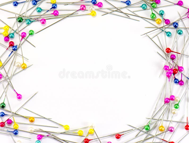 Sewing Push Pin on White Background Stock Photo Image of craft, sharp