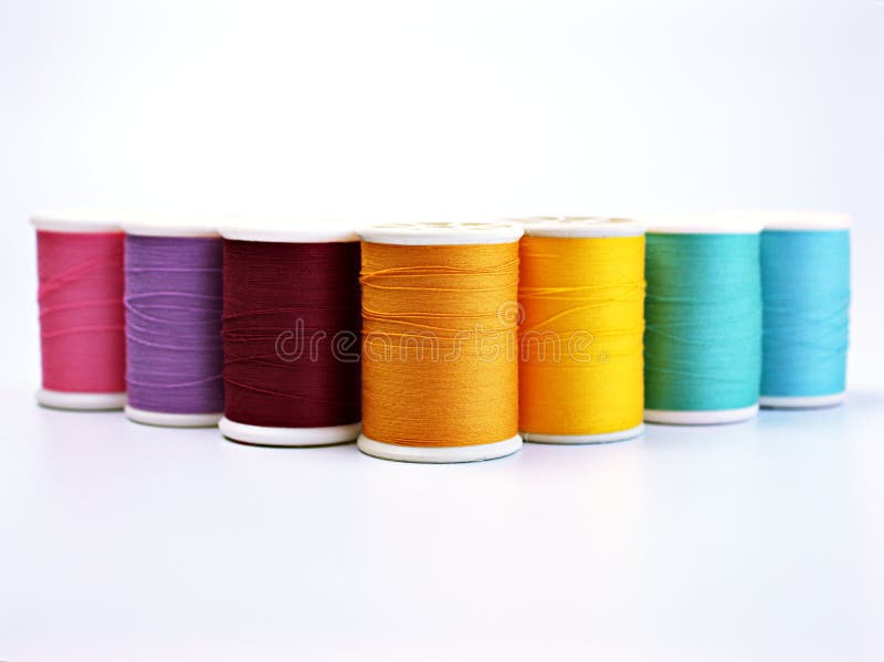 Sewing Spool of Thread Isolated on White Background Stock Image Image