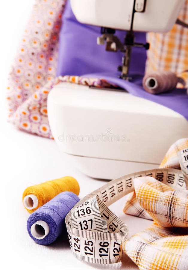 Sewing still life stock image. Image of industry, machine 28429483