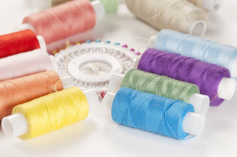 Sewing strings stock image. Image of embroidery, close - 50071961