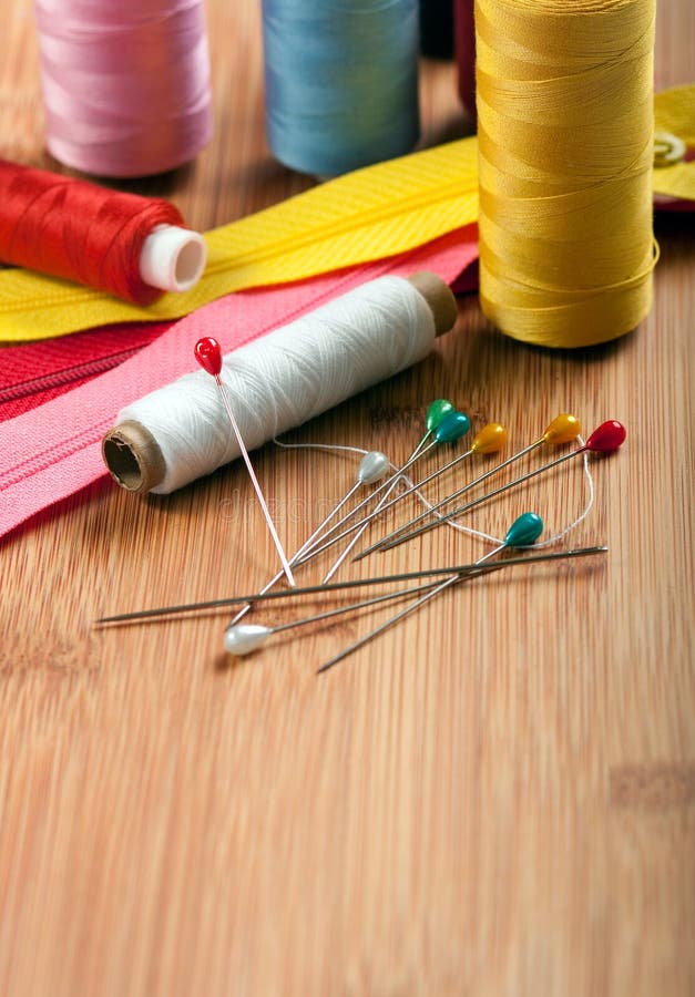 Sewing stuff stock image. Image of distance, needle, green - 22075959