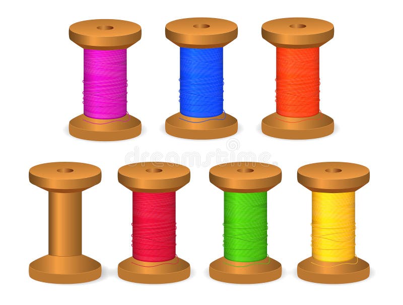 Set of Realistic Sewing Supplies for Tailoring. 3D Render Stock