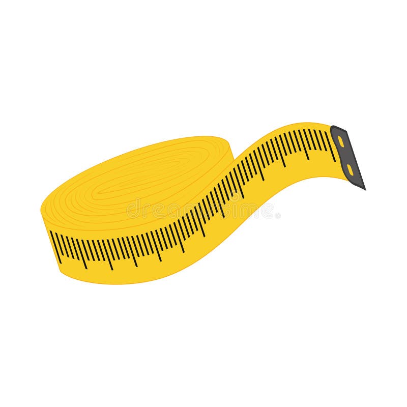 Sewing Tape. Tool for Sewing and Seamstress. Cartoon Image of a Tape Measure  for Embroidering Clothes Stock Vector - Illustration of white, symbol:  229703623