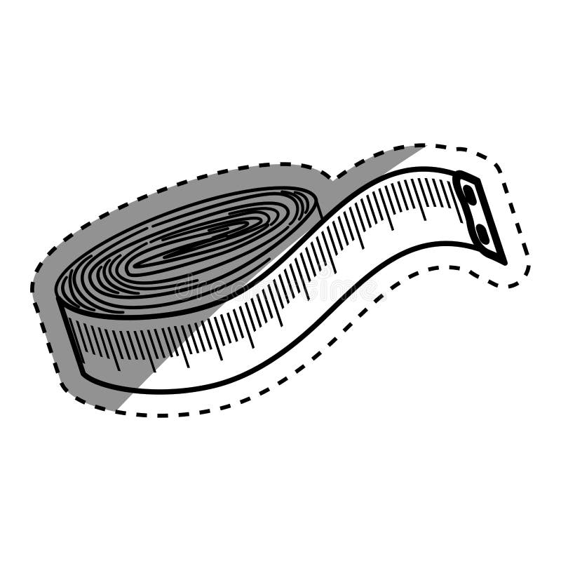 Sewing tape measure stock illustration. Illustration of closeup