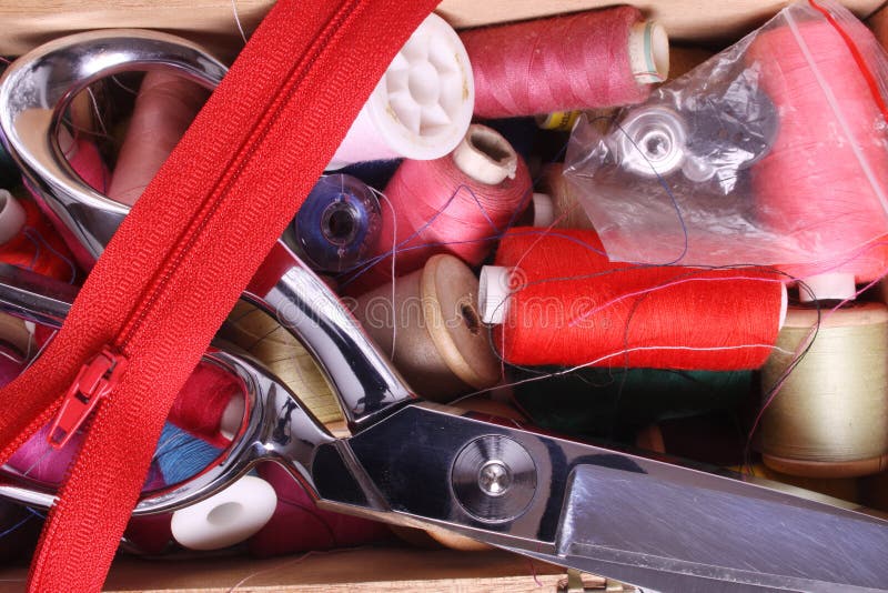 Sewing thread reel stock image. Image of hobbies, blue 10413965