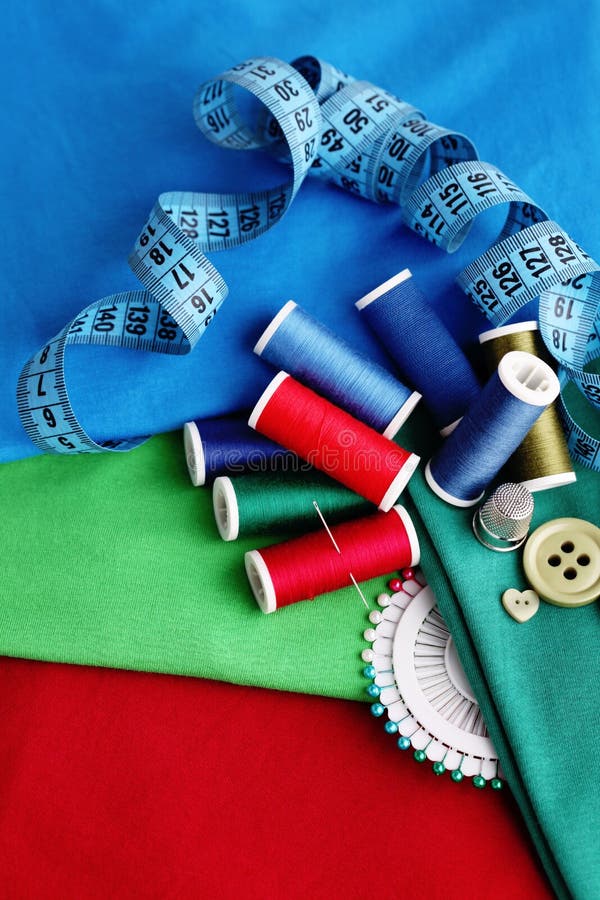 Sewing tools stock photo. Image of sewing, thread, cotton 48897440