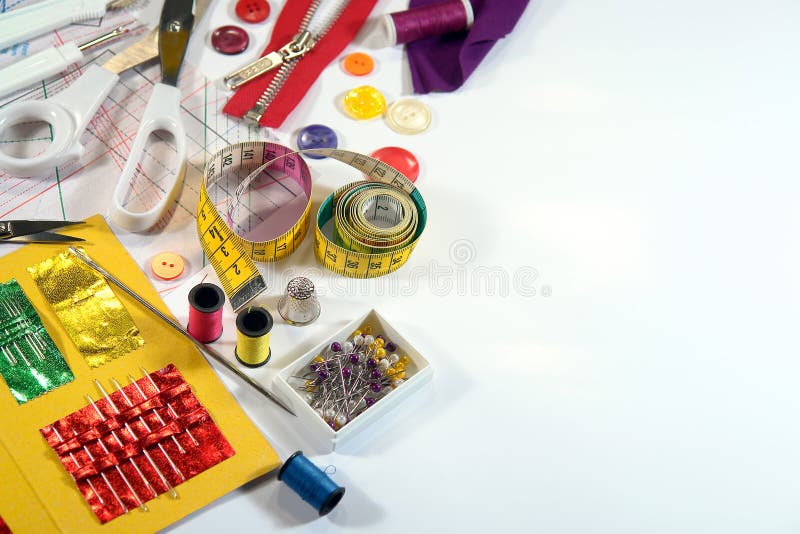 Sewing tools as background stock image. Image of accessory 14161749