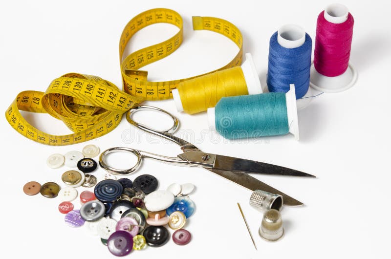 Sewing tools stock image. Image of knob, thread, tailor - 11360579