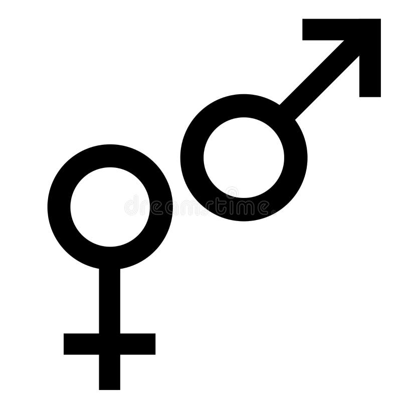 Sex Black Symbol Gender Man And Woman Symbol Male And Female Abstract Symbol Vector