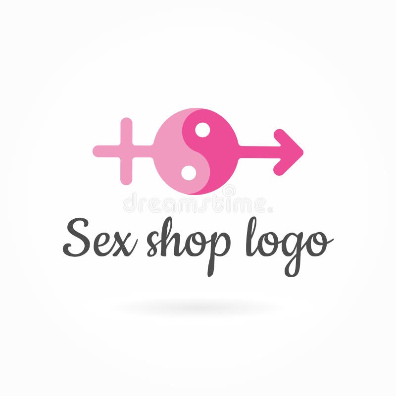 Sex Shop Logo Template Adult Store Concept Stock Vector Illustration