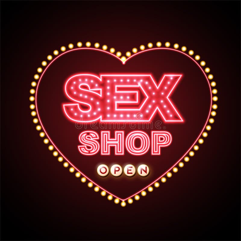 Sex Shop Neon Sign Stock Vector Illustration Of Vintage 82746623