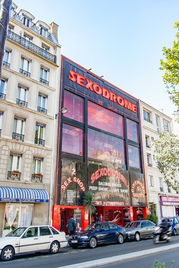 Sex Shops in the Paris District of Pigalle. Montmartre, Paris, France. Editorial Photo - peep, shop: 80570101