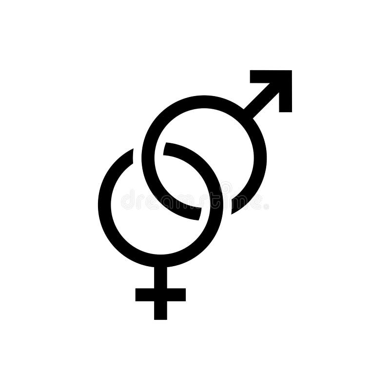 Sex Symbols Gender Signage Unisex Icon Flat Vector Template Design