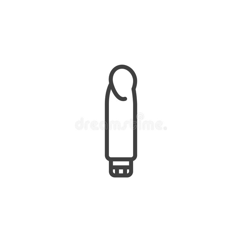 Sex Toy For Adult Line Icon Stock Vector Illustration Of Logo Sign 164297230