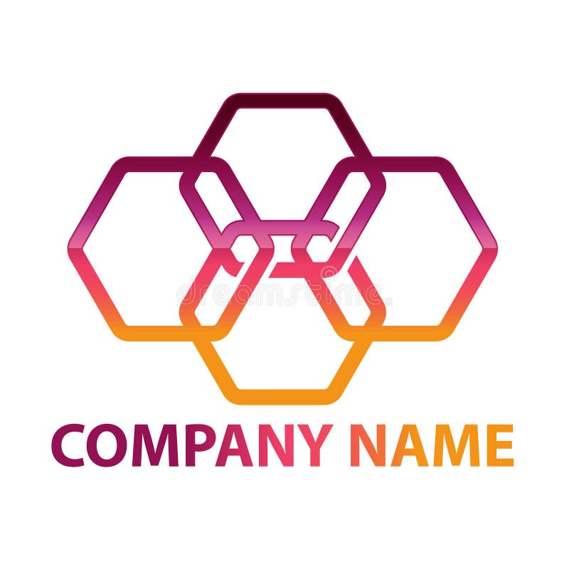 Sexh?rning - illustration f?r vektorlogobegrepp Geometrisk polygonal logo f?r sexh?rning royaltyfri illustrationer Sexh?rning - illustration f?r vektorlogobegrepp Geometrisk polygonal logo f?r sexh?rning royaltyfri illustrationer