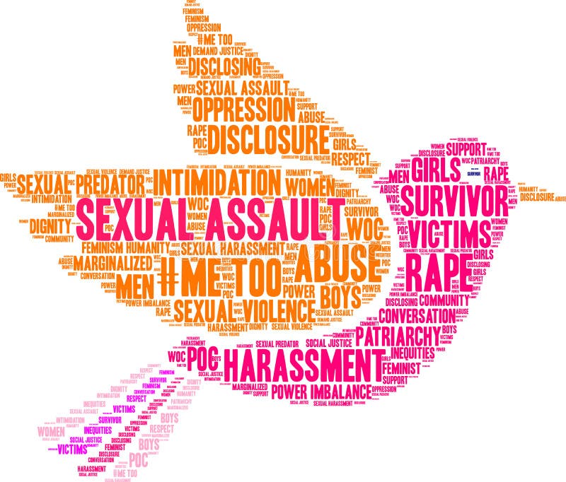 Sexual Assault Word Cloud royalty free illustration