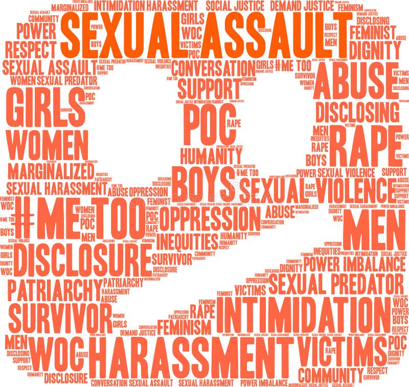 Sexual Assault Word Cloud royalty free illustration