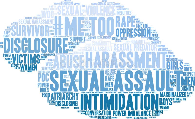 Sexual Assault Word Cloud royalty free illustration