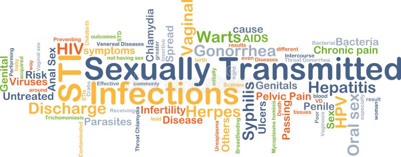 Sexual - concepto transmitido del fondo del STI de las infecciones