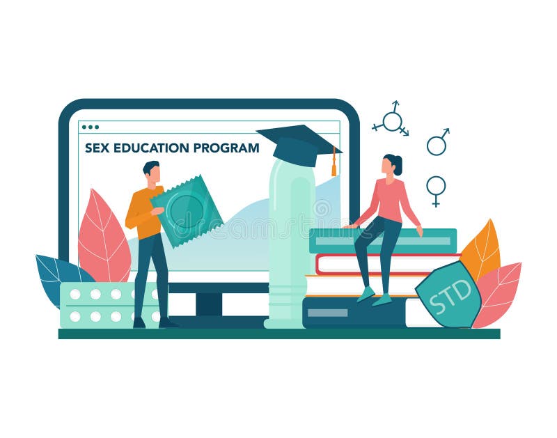 Sexual Education Concept Set Sexual Health Lesson For Young People