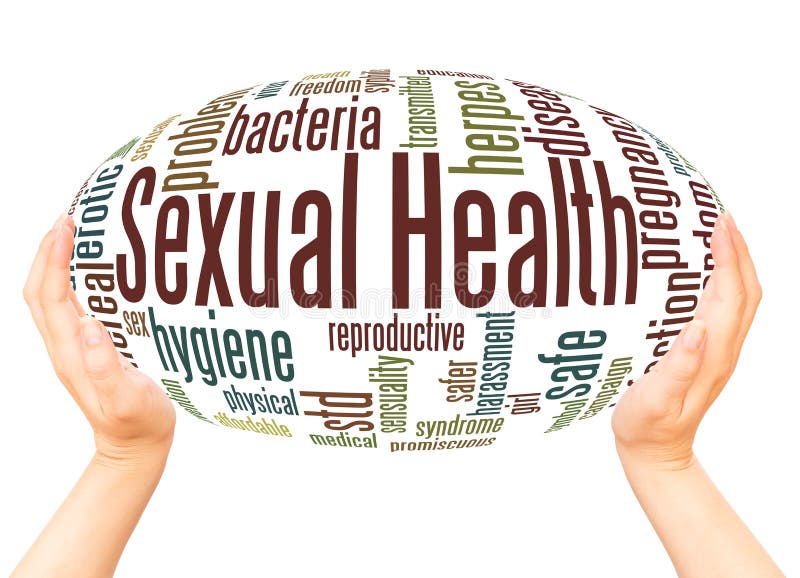 Sexual Health Word Cloud Hand Sphere Concept Stock Illustration