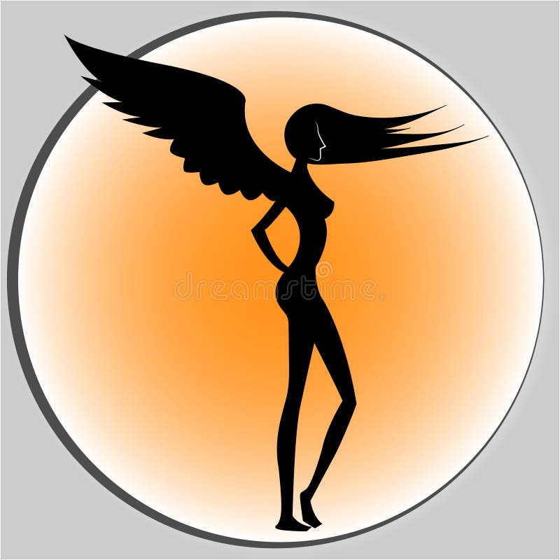 Angel Sideview Silhouette