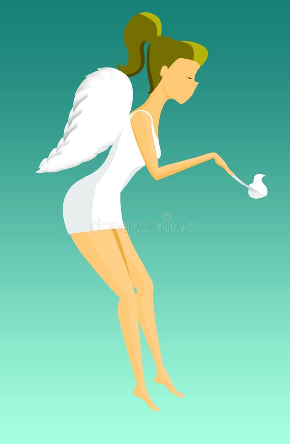 Sexy Angel With A Spoon Picture Image 6410241